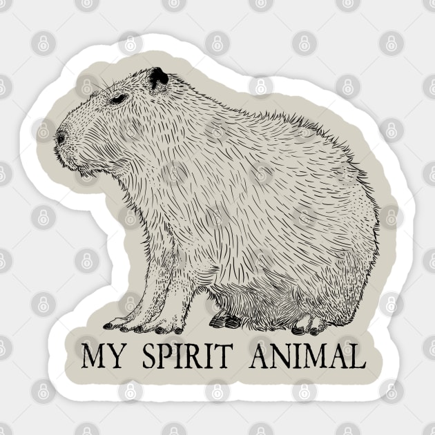 Capybara: My Spirit Animal Sticker by ImpishTrends